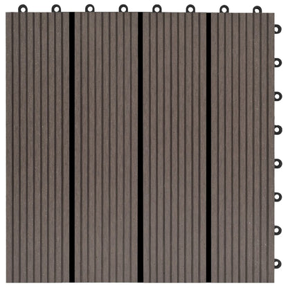 Terrassenfliesen 11 Stück Wpc 30 X 30 Cm 1 Qm Dunkelbraun