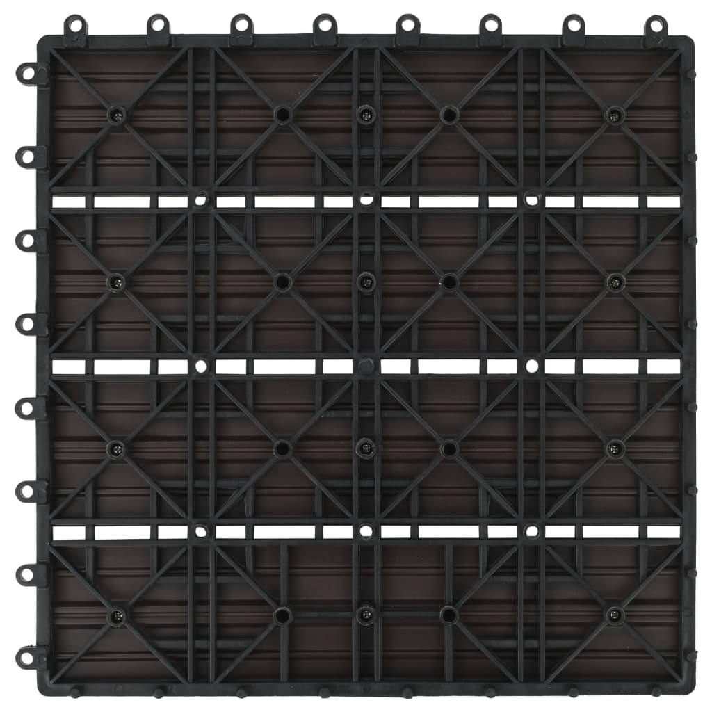 Terrassenfliesen 11 Stück Wpc 30 X 30 Cm 1 Qm Dunkelbraun
