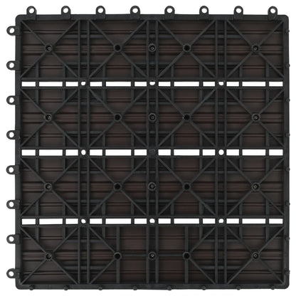 Terrassenfliesen 11 Stück Wpc 30 X 30 Cm 1 Qm Dunkelbraun