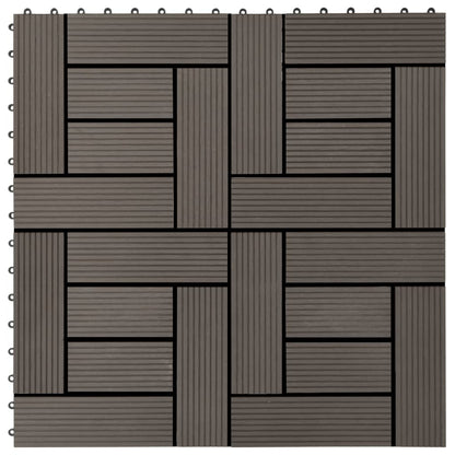 Terrassenfliesen 11 Stück Wpc 30 X 30 Cm 1 Qm Dunkelbraun