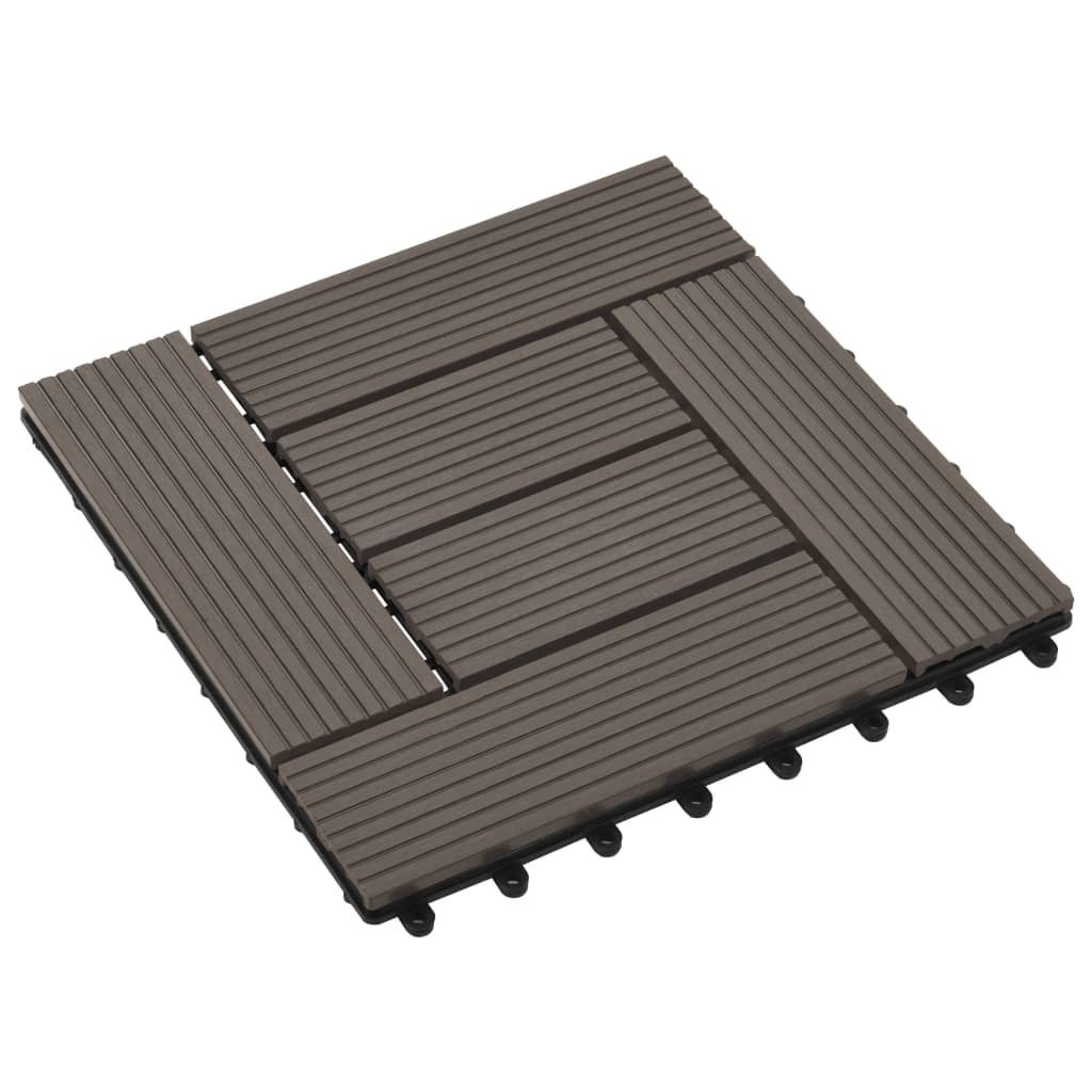 Terrassenfliesen 11 Stück Wpc 30 X 30 Cm 1 Qm Dunkelbraun