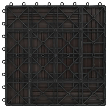 Terrassenfliesen 11 Stück Wpc 30 X 30 Cm 1 Qm Dunkelbraun