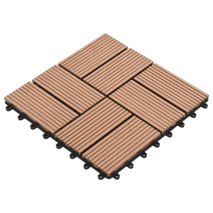 Terrassenfliesen 11 Stück Wpc 30 X 30 Cm 1 Qm Braun