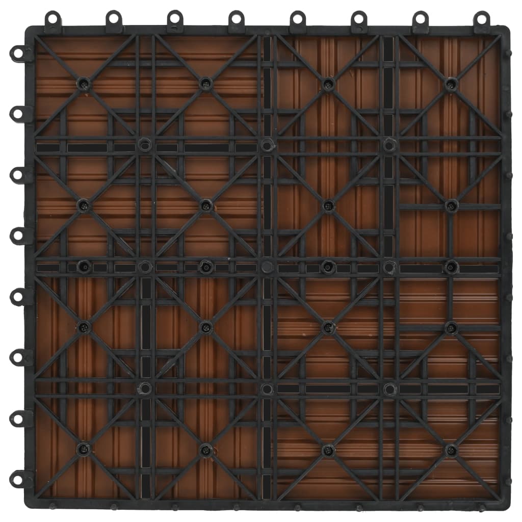 Terrassenfliesen 11 Stück Wpc 30 X 30 Cm 1 Qm Braun