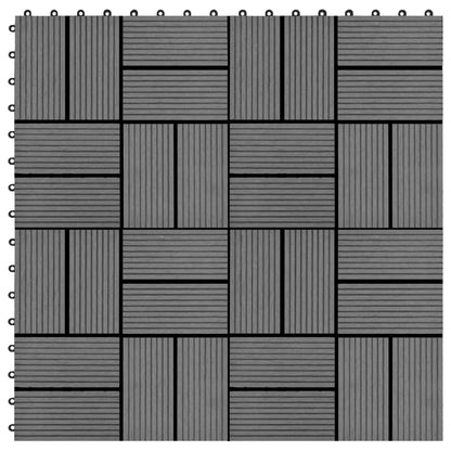 Terrassenfliesen 11 Stück Wpc 30 X 30 Cm 1 Qm Grau
