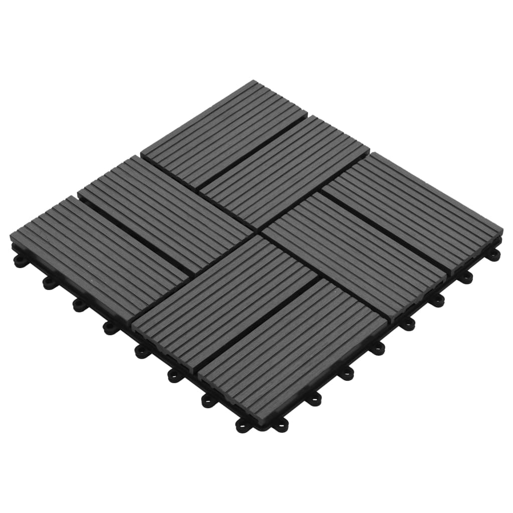 Terrassenfliesen 11 Stück Wpc 30 X 30 Cm 1 Qm Grau