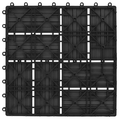 Terrassenfliesen 11 Stück Wpc 30 X 30 Cm 1 Qm Schwarz