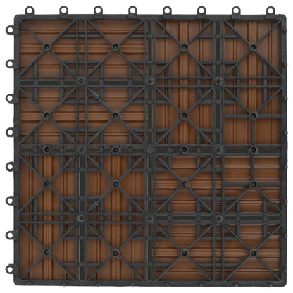 Terrassenfliesen 11 Stück Wpc 30 X 30 Cm 1 Qm Teakholzfarbe