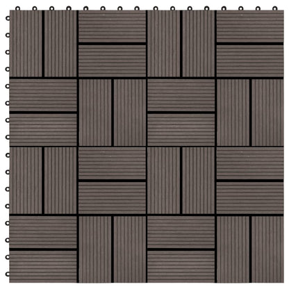 Terrassenfliesen 11 Stück Wpc 30 X 30 Cm 1 Qm Dunkelbraun