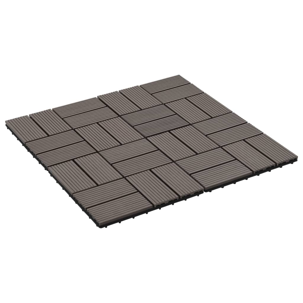 Terrassenfliesen 11 Stück Wpc 30 X 30 Cm 1 Qm Dunkelbraun