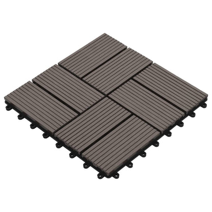 Terrassenfliesen 11 Stück Wpc 30 X 30 Cm 1 Qm Dunkelbraun