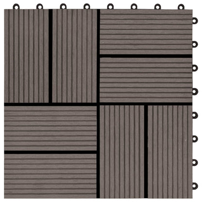 Terrassenfliesen 11 Stück Wpc 30 X 30 Cm 1 Qm Dunkelbraun