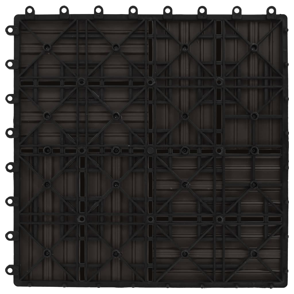 Terrassenfliesen 11 Stück Wpc 30 X 30 Cm 1 Qm Dunkelbraun