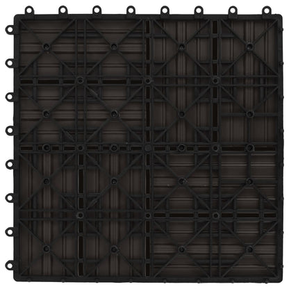 Terrassenfliesen 11 Stück Wpc 30 X 30 Cm 1 Qm Dunkelbraun