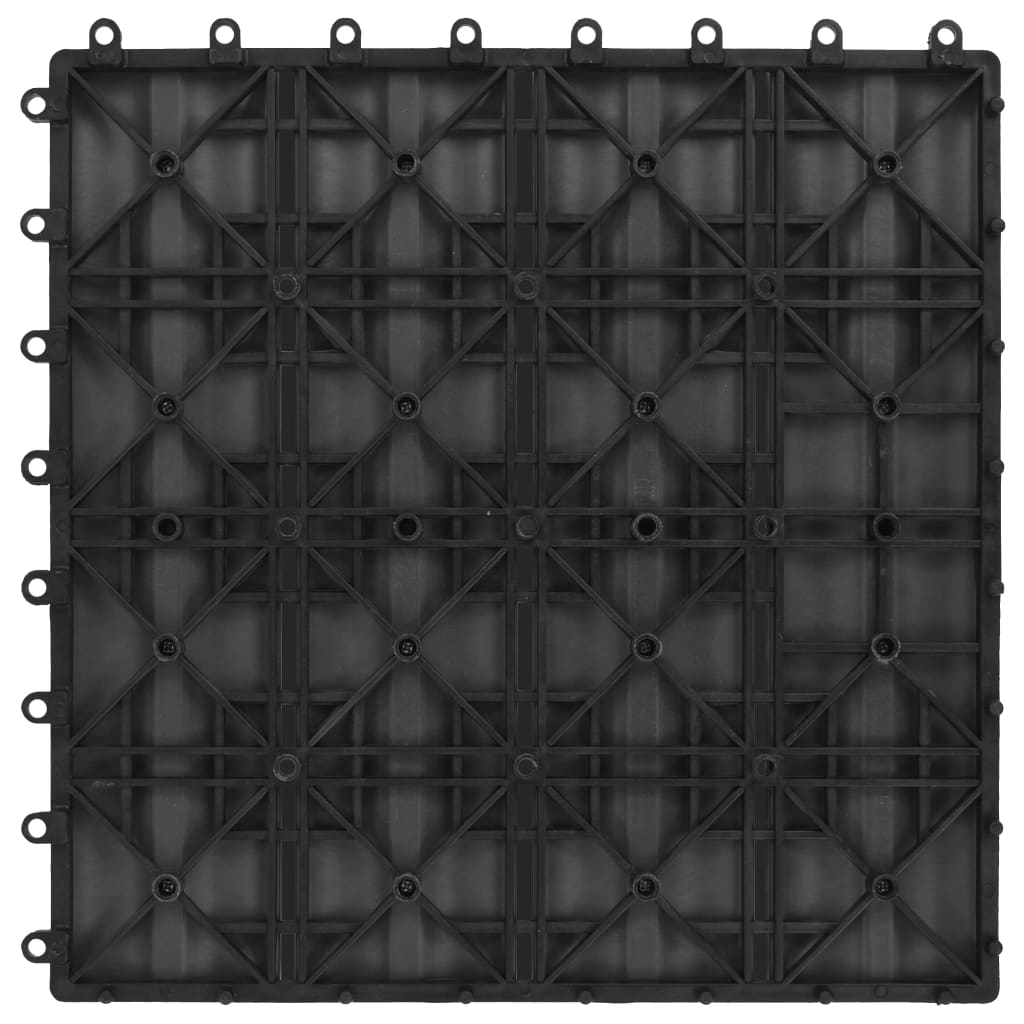 Terrassenfliesen 11 Stk. Tief Geprägt Wpc 30X30Cm 1 Qm Grau