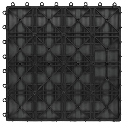 Terrassenfliesen 11 Stk. Tief Geprägt Wpc 30X30Cm 1 Qm Grau