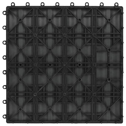 Terrassenfliesen 11 Stk. Tief Geprägt Wpc 30X30Cm 1 Qm Grau