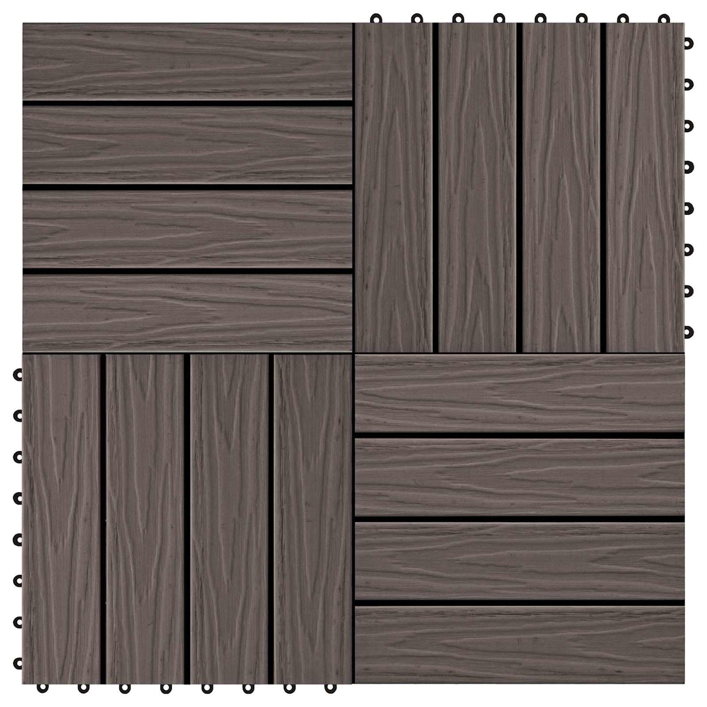 Terrassenfliese 3D-Design 11 Pcs 30 X 30 Cm Wpc