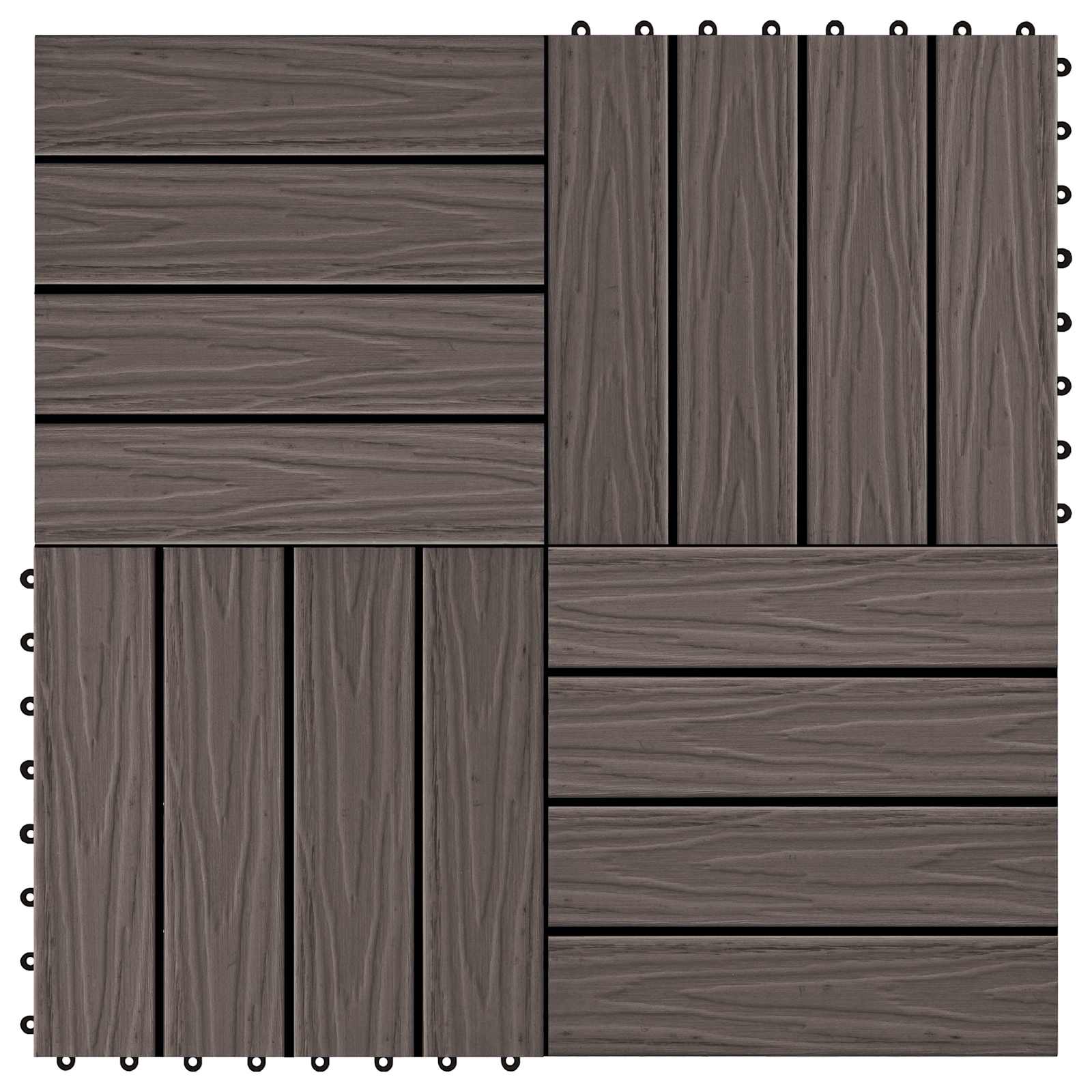 Terrassenfliese 3D-Design 11 Pcs 30 X 30 Cm Wpc