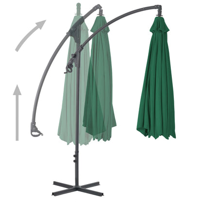 Ampelschirm Mit Stahl-Mast 300 Cm Grün