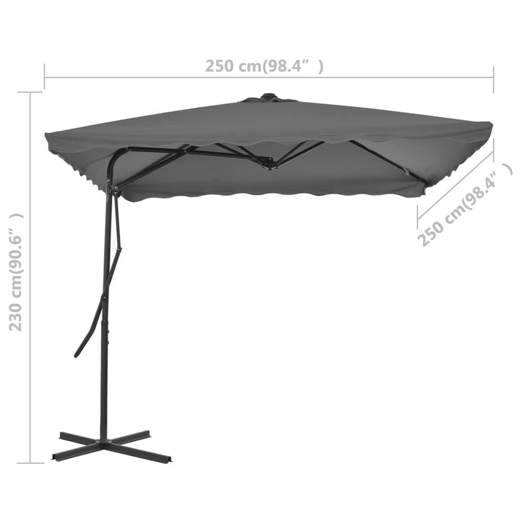 Sonnenschirm Mit Stahl-Mast 250X250 Cm