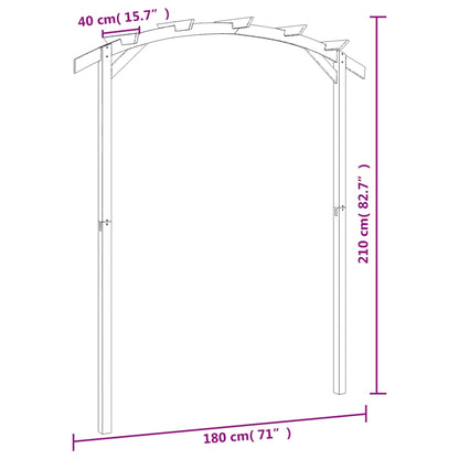 Garten-Pergola Kiefernholz Imprägniert 180X210X40 Cm