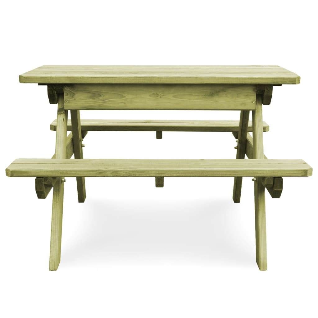 Kinder-Picknicktisch 90X90X58 Cm Imprägniertes Kiefernholz