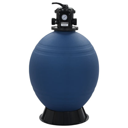 Pool-Sandfilter Mit 6-Wege-Ventil Filterkessel Blau