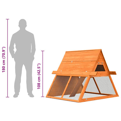 Kaninchenstall Kiefernholz & Tannenholz 152X128X108 Cm