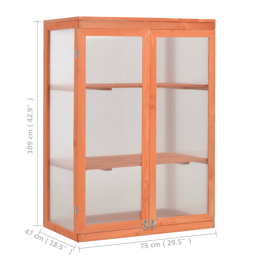 Gewächshaus-Schrank Holz 75X47X109 Cm