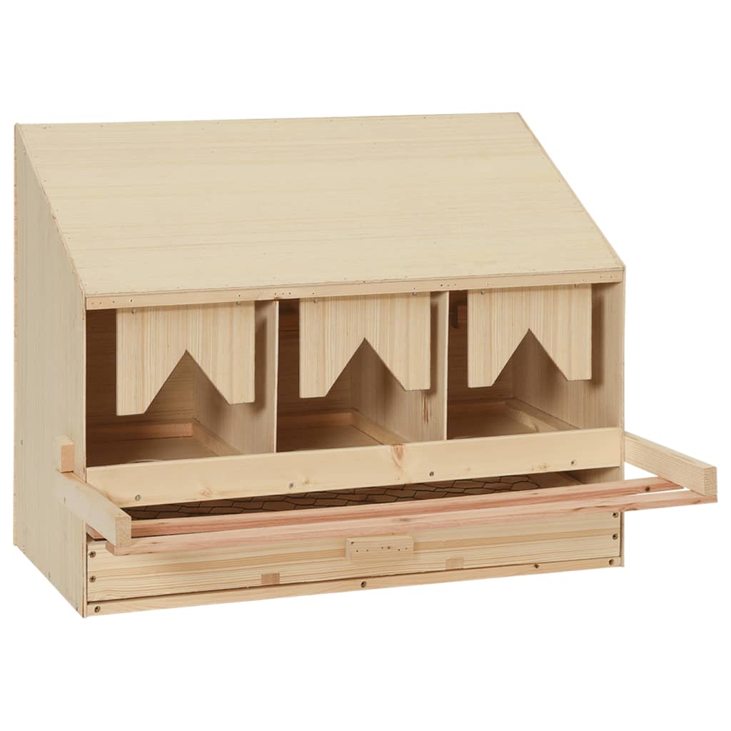 Legenest Für Hühner 3 Fächer Massivholz Kiefer