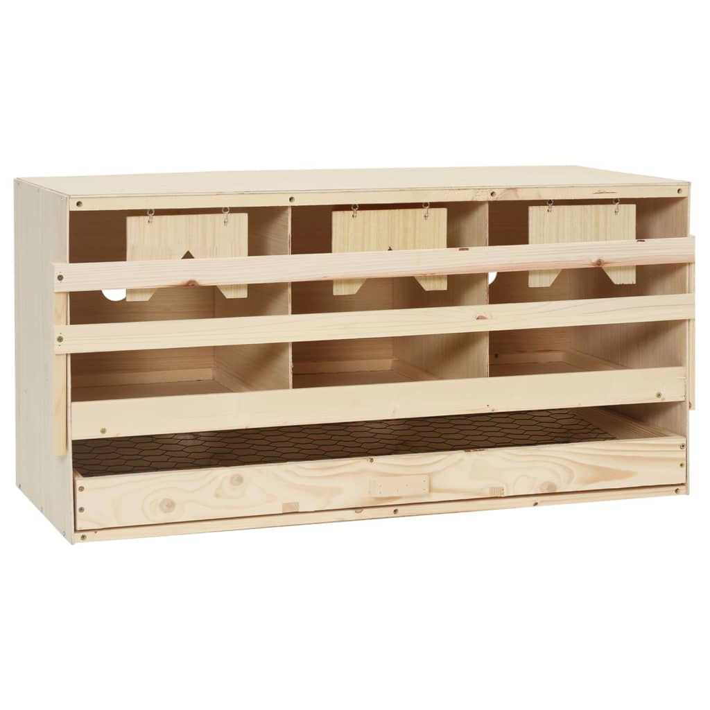 Legenest Für Hühner 3 Fächer Massivholz Kiefer