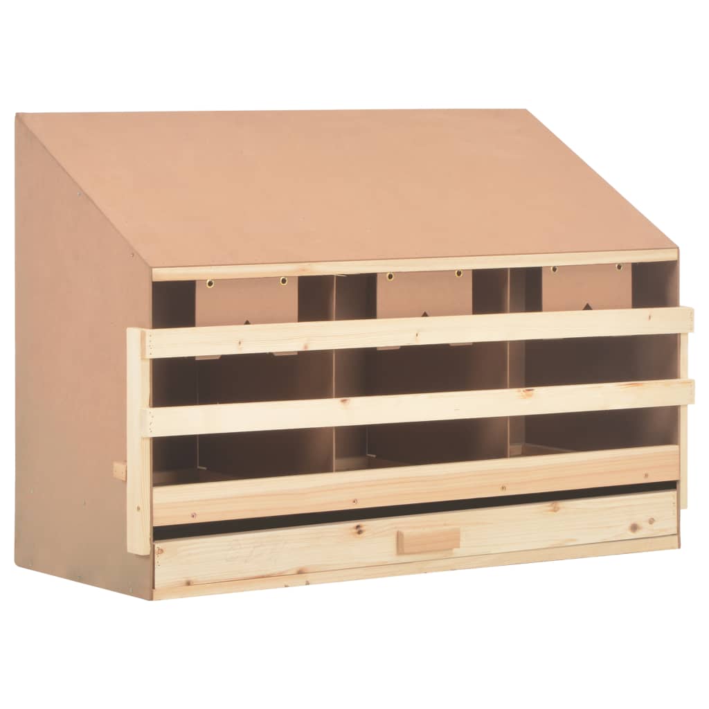 Legenest Für Hühner 3 Fächer Massivholz Kiefer