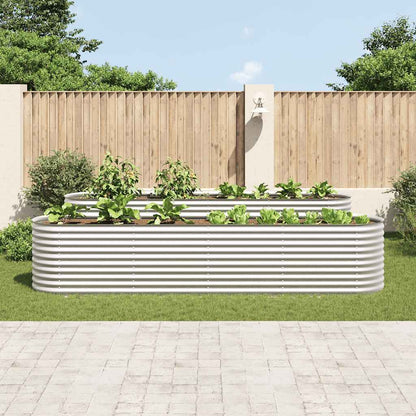 Garten-Hochbeet 400 X 80 X 81 Cm Verzinkter Stahl N