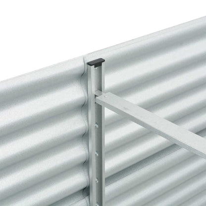 Garten-Hochbeet 400 X 80 X 81 Cm Verzinkter Stahl N