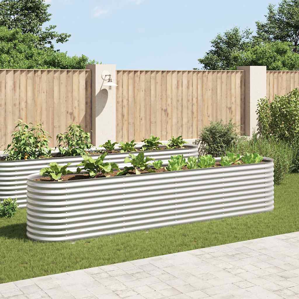 Garten-Hochbeet 400 X 80 X 81 Cm Verzinkter Stahl N