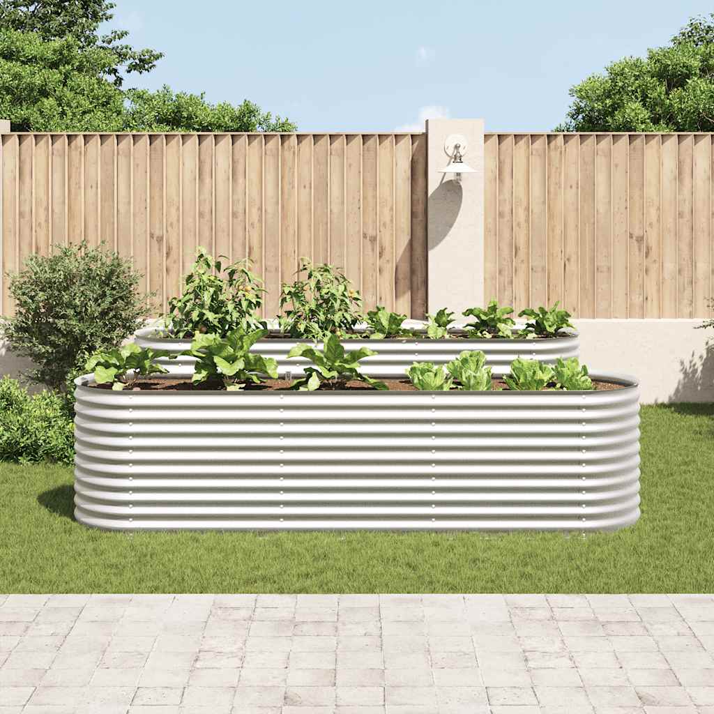 Garten-Hochbeet 320X80X81 Cm Verzinkter Stahl N