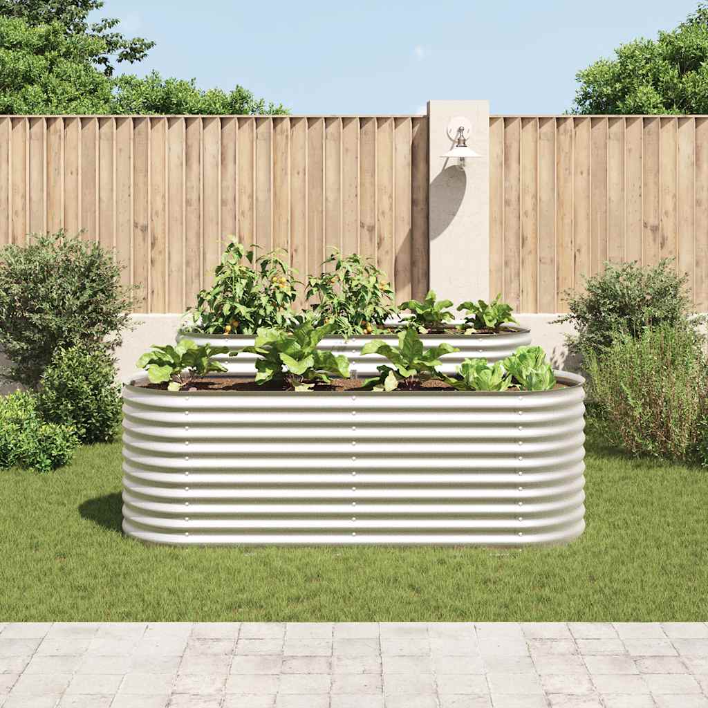 Garten-Hochbeet 240 X 80 X 81 Cm Verzinkter Stahl N