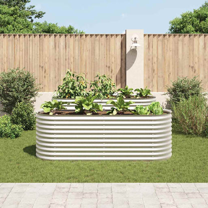 Garten-Hochbeet 240 X 80 X 81 Cm Verzinkter Stahl N
