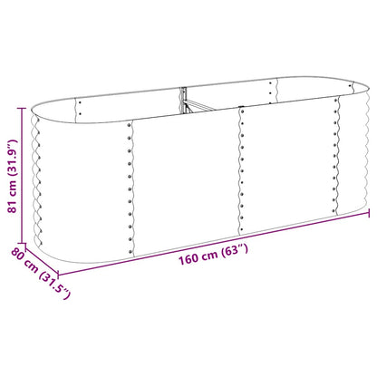 Garten-Hochbeet 240 X 80 X 81 Cm Verzinkter Stahl N