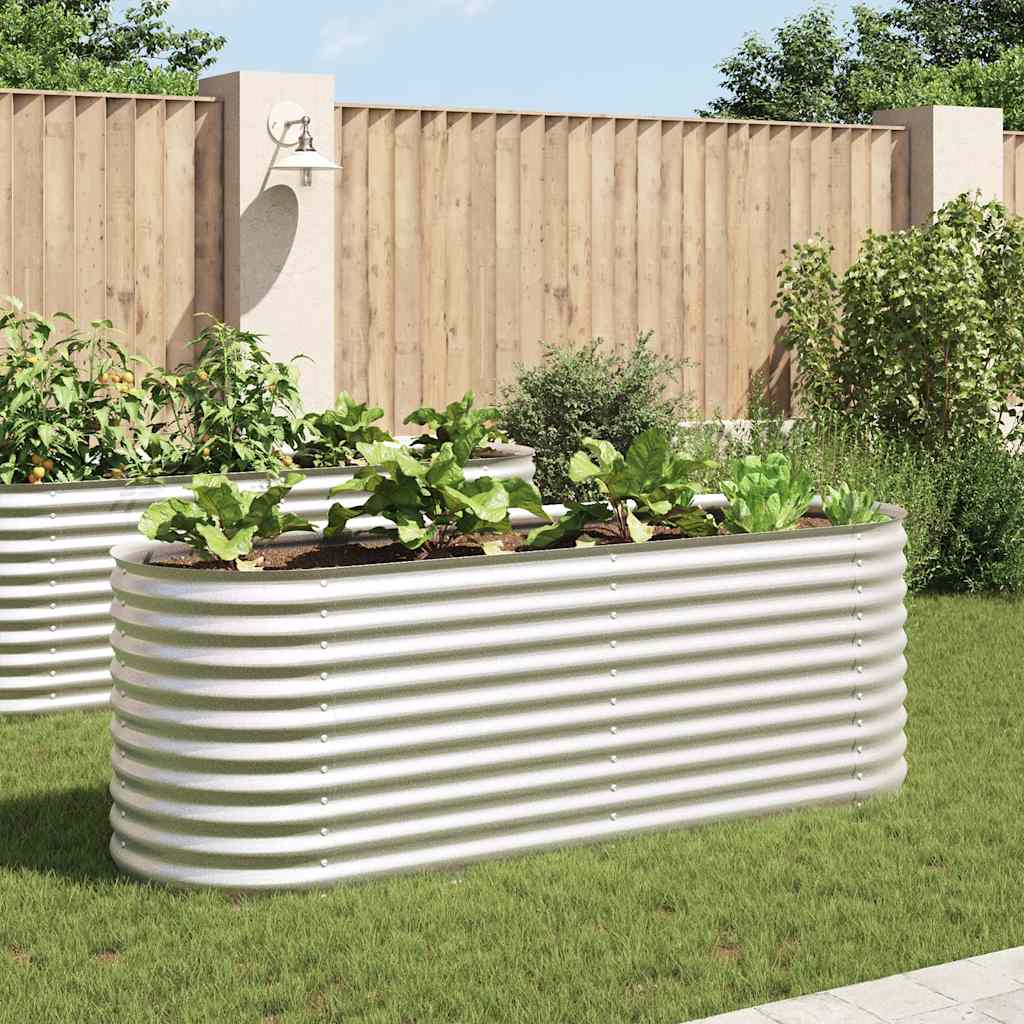 Garten-Hochbeet 240 X 80 X 81 Cm Verzinkter Stahl N