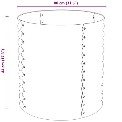 Garten-Hochbeet 80X80X81 Cm Verzinkter Stahl N
