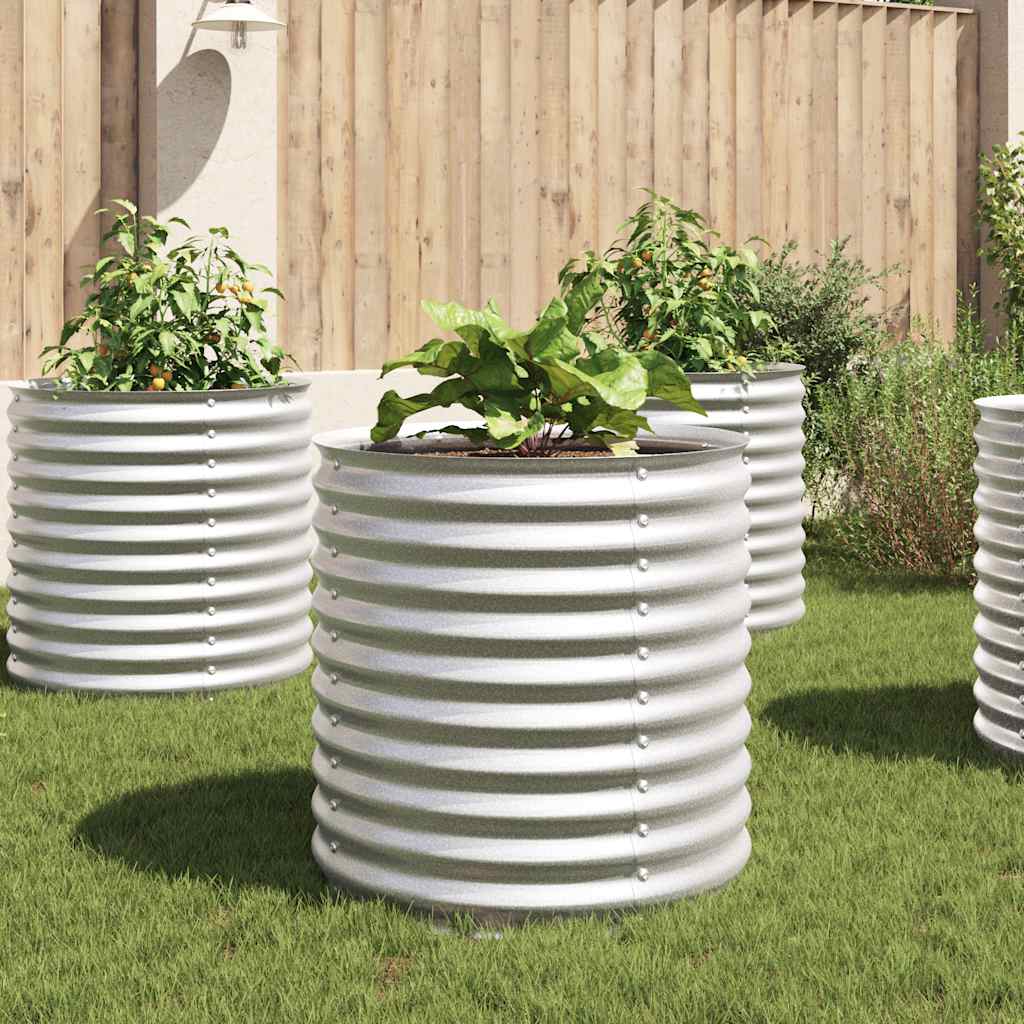 Garten-Hochbeet 80X80X81 Cm Verzinkter Stahl N