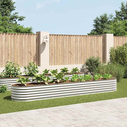 Garten-Hochbeet 400 X 80 X 44 Cm Verzinkter Stahl N