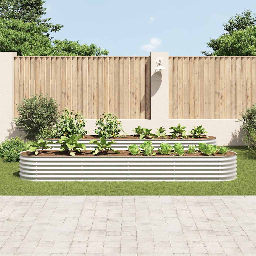 Garten-Hochbeet 400 X 80 X 44 Cm Verzinkter Stahl N