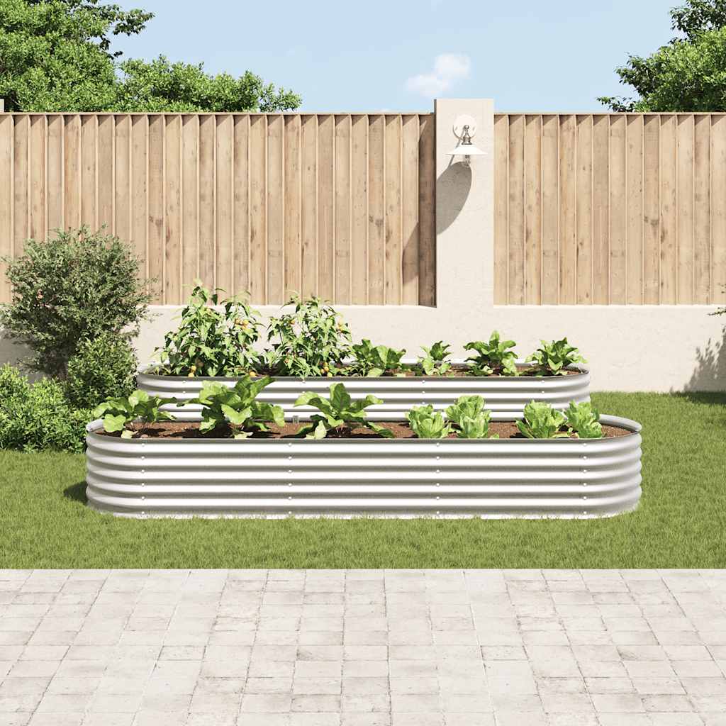 Garten-Hochbeet 320X80X44 Cm Verzinkter Stahl N