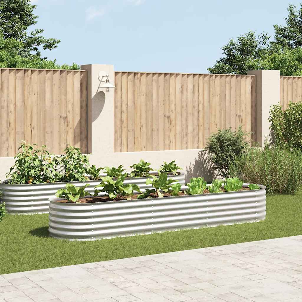 Garten-Hochbeet 320X80X44 Cm Verzinkter Stahl N
