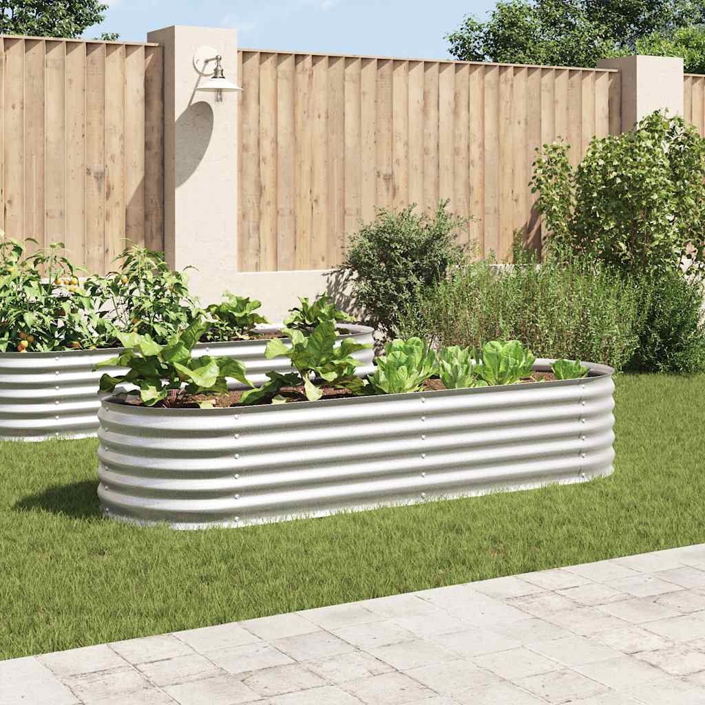 Garten-Hochbeet 240X80X44 Cm Verzinkter Stahl N