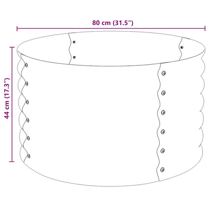 Garten-Hochbeet 80X80X44 Cm Verzinkter Stahl N