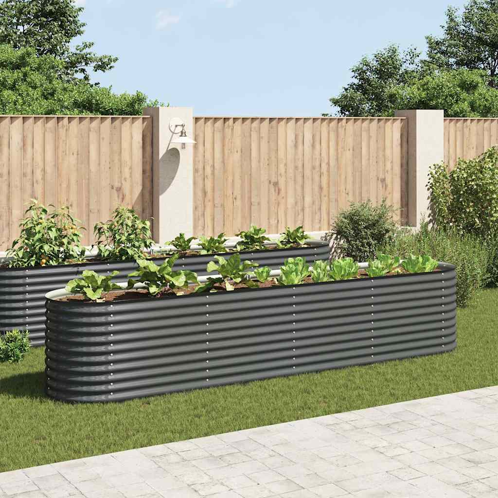 Garten-Hochbeet 400 X 80 X 81 Cm Verzinkter Stahl